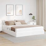 vidaXL Opslag bed met matras met matras met opslag 2 pcs Wit, Verzenden
