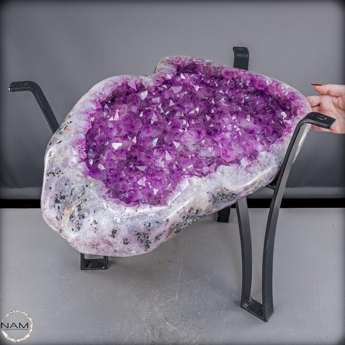 Natuurlijke amethist-tafel uit Uruguay – 27,3 kg- 27326.59 g, Verzamelen, Mineralen en Fossielen
