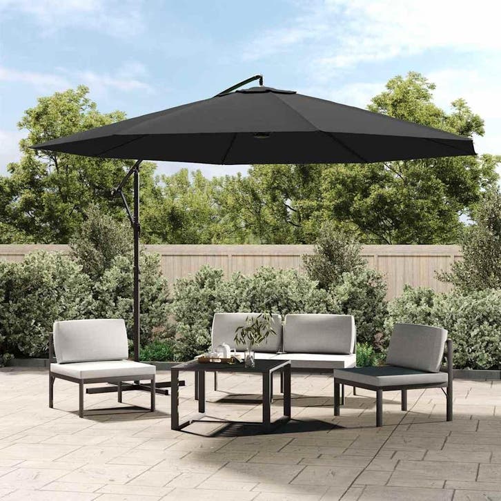 vidaXL Zweefparasol met aluminium paal 350 cm, Jardin & Terrasse, Parasols, Envoi