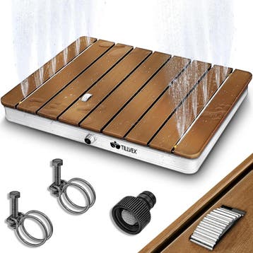 Tillvex® Tuindouche met voetpedaal - Buitendouche - 70x55cm, Verzenden, Nieuw