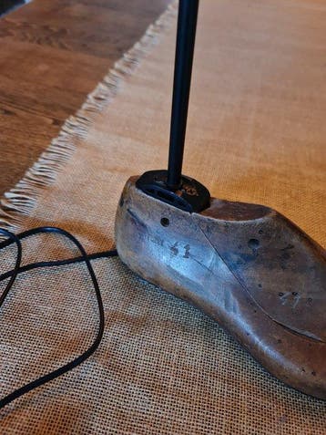 Hecho a mano - Lampe de table - Métal, Bois - Lampe au style