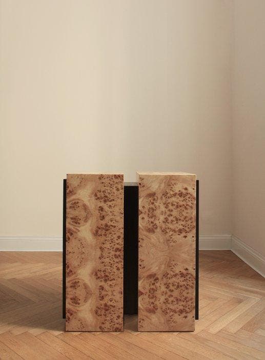Formaminima - Table dappoint - Bois de nœud de peuplier,, Antiquités & Art, Art | Objets design