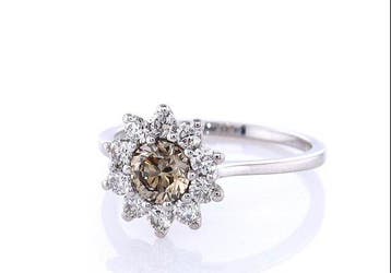 Zonder minimumprijs - Ring - 14 karaat Witgoud - 0.88ct. tw., Nieuw