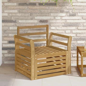 vidaXL Buiten bank set Massief Acacia Hout Wit, Verzenden, Nieuw