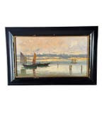 Italiaanse school (XX) - Scorcio di marina con barche a vela