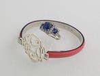 Themacollectie - Armband met spanningshaak & ring met blauwe