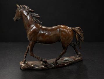 Statue, Lopend paard - 25 cm - Bronze