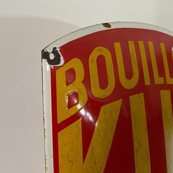 BOUILLON KUB - Emaille bord - 90x30cm - Gemaakt van een