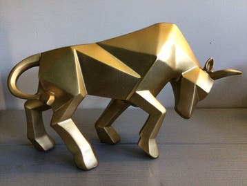 Sculpture, Imponerende Stier - 18 cm - Résine