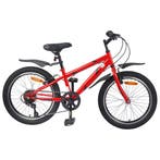 vidaXL Kinderfiets 24 Inch 6-Speed voor 8-12 jaar oud Rood, Verzenden