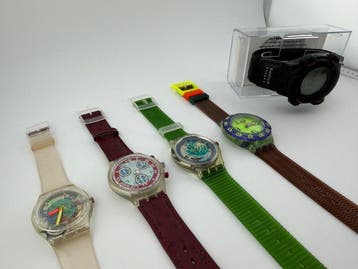 Swatch - Lot 5 Swatch – vintage collector’s set chrono, Nieuw