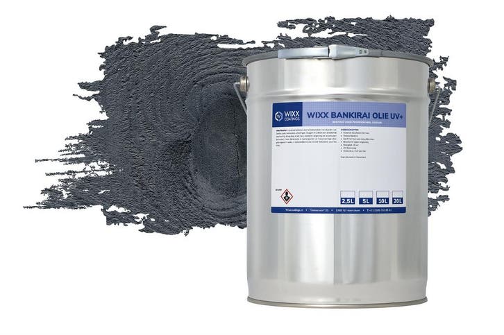 Wixx Bankirai Olie UV+ Zwart 2.5L, Doe-het-zelf en Bouw, Verf, Beits en Lak, Zwart, Nieuw, Verzenden