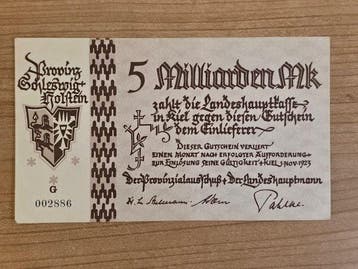 Duitsland. Mark 1923 – Kiel – Notgeld (Gutscheine),