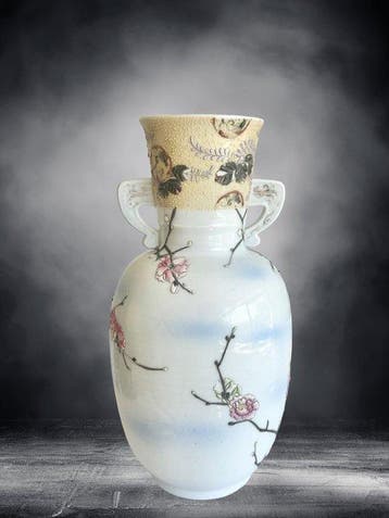 Satsuma-style magnificent - Vase balustre - Décoration en, Antiek en Kunst