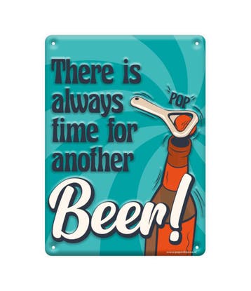 Metalen Bord There Is Always Time, Verzenden