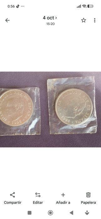 Spanje. 2000 Ptas Spain - Lot of 2 Silver Coins: 2000