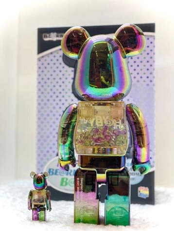 Medicom toy - BE@RBRICK 400% & 100% My First B@BY Clear