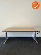 Gispen bureau – Slinger verstelbaar – 180x80 – Zilverg, Werkplek, Ophalen of Verzenden, Gebruikt, Bureau