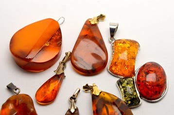 Ambre - Lot de 7 pièces - Ambre baltique - 38,7 g -