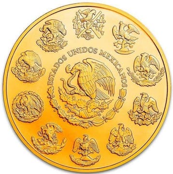 Mexico. 2024 Libertad Cempasúchil 24k Gold Gilded Colorized