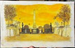 Yves Ganne (1931-2019) - Paris - Obelisque de la Concorde, Antiek en Kunst