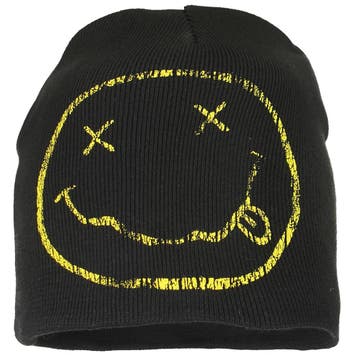 Nirvana Smiley Band Logo Beanie Muts - Officiële Merchandise, Nieuw in verpakking