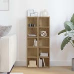vidaXL CD-kasten 2 st 21x16x93,5 bewerkt hout artisanaal, Verzenden, Nieuw