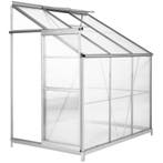 tectake Aluminium muurkas met fundering 192x128x202cm - tran, Tuin en Terras, Kweekspullen, Verzenden, Nieuw