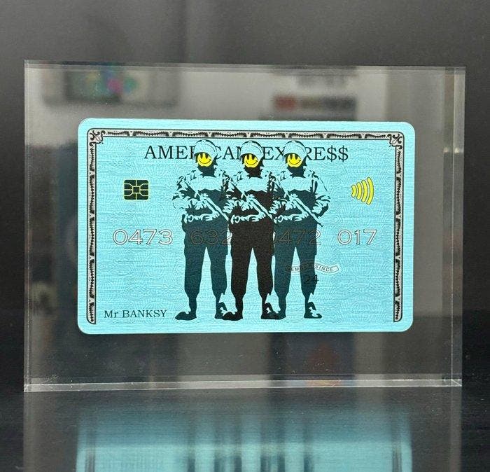 N.Nathan - Plexi Card MR. BANKSY, Antiquités & Art, Art | Objets design