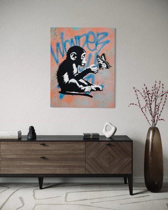 Sinao - Fragile Balance [100% handmade], Antiquités & Art, Art | Peinture | Moderne