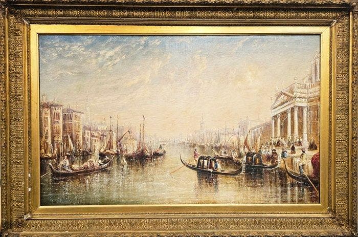 Francis Moltino (1818-1874) - Il Canale Grande di Venezia, Antiek en Kunst, Kunst | Schilderijen | Klassiek