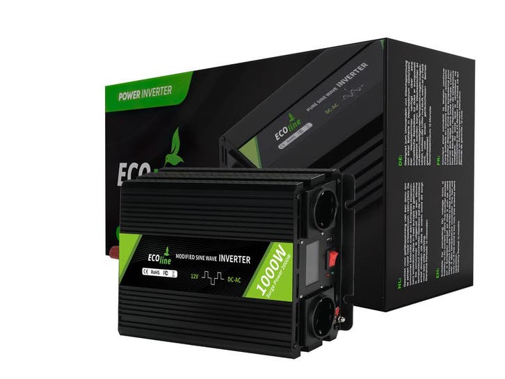 Omvormer 12V Naar 220V/230V - 1000w  - Gemodificeerde sinus, Autos : Pièces & Accessoires, Électronique & Câbles, Envoi