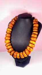 Ambre berbère vintage - bakélite/résine phénolique - Collier