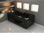 Veiling - whirlpool massagebad Zwart - Half vrijstaand 1800x