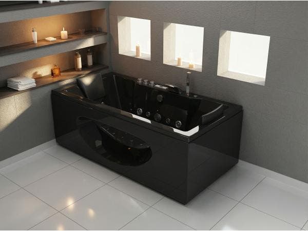 Veiling - whirlpool massagebad Zwart - Half vrijstaand 1800x, Bricolage & Construction, Sanitaire