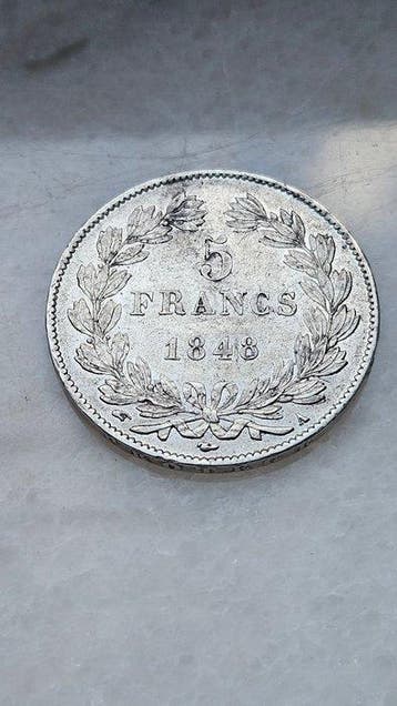 France. Louis Philippe I. 5 Francs 1848-A, Paris (Sans prix
