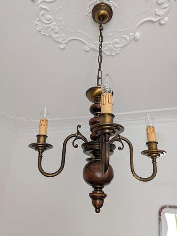 Fabbian - Kroonluchter - Brons, Hout