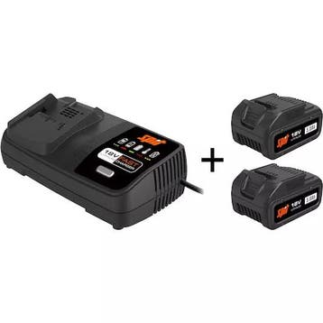 SPIT 18V accu-laadset (2x 5,0Ah accu + snellader), Verzenden