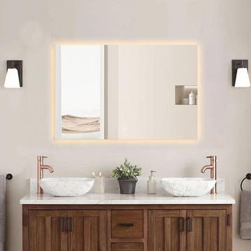 LED Spiegel 80x60cm | Dimbaar 3000-6000K | Verwarmd & Touch, Huis en Inrichting, Woonaccessoires | Spiegels, Verzenden, Nieuw