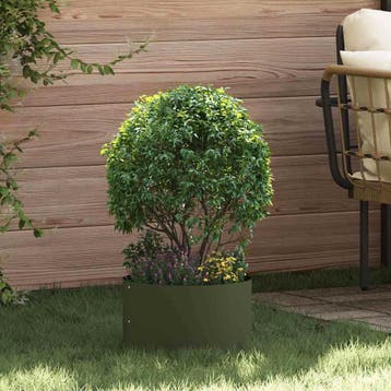 vidaXL Plantenring Olijf Groen 30 x 30 x 20 cm Koudgewalst, Tuin en Terras, Verzenden, Nieuw
