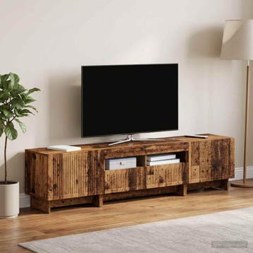 vidaXL 5-delige LED TV-kast Oud hout Bewerkt hout, Verzenden, Nieuw