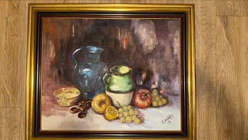 European School (XX), signed „E. Jaimez“ - Obststillleben