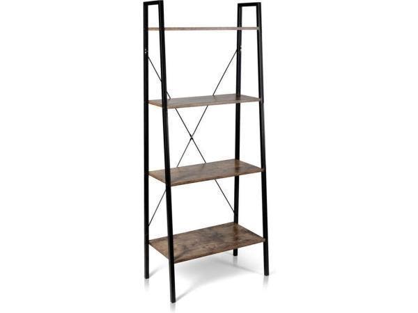 Veiling - Boekenkast Melamine plank + Stalen buizen, Huis en Inrichting, Kasten | Boekenkasten