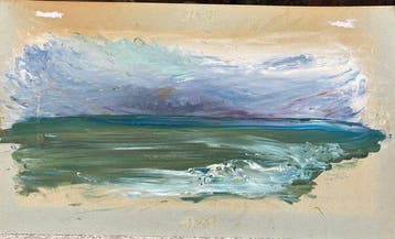 Simonne Lhermitte (1946) - Mer agitée et ciel d’orage -