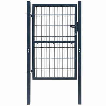 vidaXL 2D Poort (Enkel) Antracietgrijs 100x120 cm, Tuin en Terras, Verzenden, Nieuw