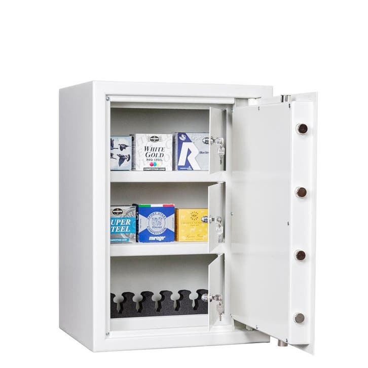 MustangSafes Pistool en Munitiekluis MSP-2 Wit, Huis en Inrichting, Brandblussers en Brandkasten, Brandkast, Nieuw, Verzenden