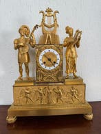 Pendule Empire Brons - 1800-1850 - Touwtjesslinger regulatie, Antiek en Kunst