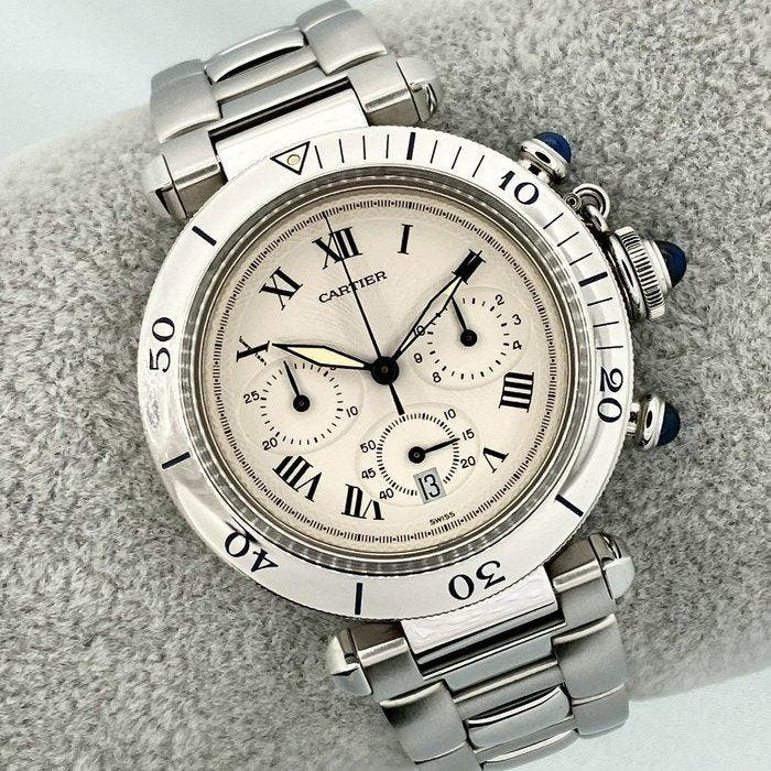 Cartier - Pasha - Zonder minimumprijs - W31018H3 1050 -, Handtassen en Accessoires, Horloges | Heren