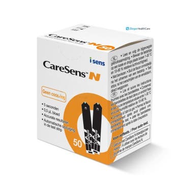 CareSens N Teststrips (50 stuks) – Nauwkeurige Glucosemeting, Verzenden, Nieuw