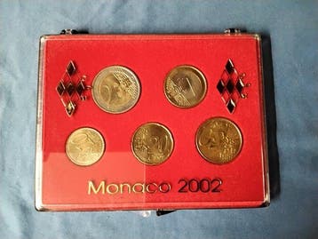 Monaco. Series 10 Cent - 2 Euro 2002 (5 coins) (Sans prix de